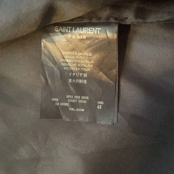 Saint LAURENT Runway Palm Tree Satin Bomber Jacket - Picture 9 of 13